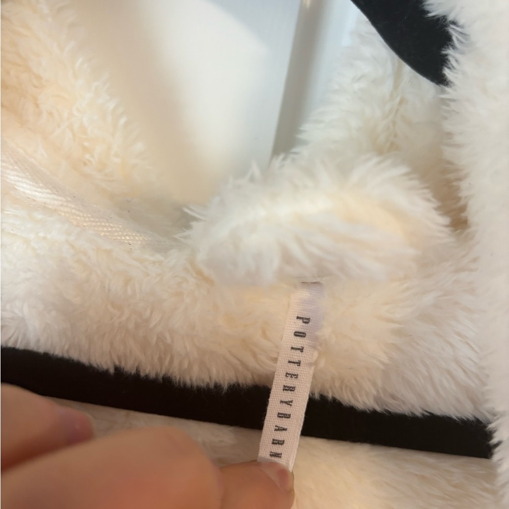Pottery Barn Cream Plush Robe - Picture 3 of 3